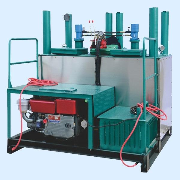 HYDRAULIC DOUBLE CYLINDER THERMOPLASTIC PAINT MELTING PREHEATER BOILER